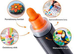 Verk Markery akrylowe zestaw 24 szt pisaki flamastry mazaki wodoodporne z farbą 8