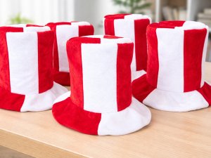 Verk Kapelusz cylinder kibica biało czerwony nakrycie na głowę polska mecz 10