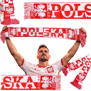 Verk Szalik kibica Polska mecz na stadion biało czerwony miękki dwustronny 2