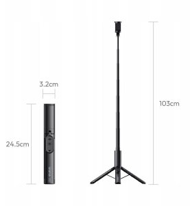 Selfie stick Ulanzi Statyw Kijek Selfie Stick 103cm 2w1 + Pilot 10m Uchwyt Telefon Ulanzi / Sk26 / Sku: S015 4