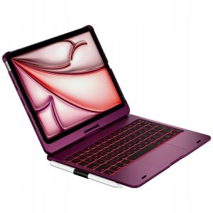 Etui na tablet SUPERO Etui Typecase Edge z klawiaturą do iPad  Air 11" M2 2024 / M3 2025 / M4 2026 malinowy 2