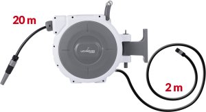 Lehmann HG Zwijacz bęben na wąż ogrodowy automatyczny Zestaw z wężem 22m 1/2 Naścienny LGAWR-2060 11