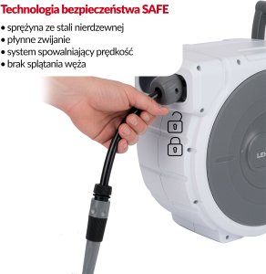 Lehmann HG Zwijacz bęben na wąż ogrodowy automatyczny Zestaw z wężem 22m 1/2 Naścienny LGAWR-2060 3
