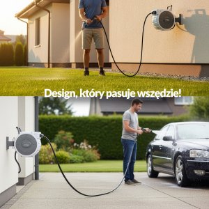 Lehmann HG Zwijacz bęben na wąż ogrodowy automatyczny Zestaw z wężem 22m 1/2 Naścienny LGAWR-2060 9