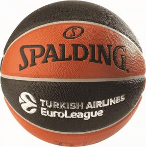 Spalding Piłka do koszykówki EUROLEAGUE TF-500 IN/OUT pomarańczowy/czarny r.7 (74539Z) 1
