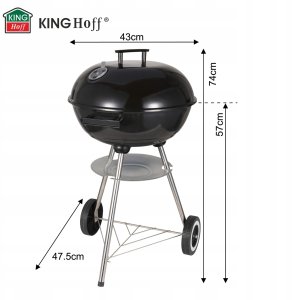 KingHoff GRILL WĘGLOWY Z POKRYWĄ 41cm KINGHOFF KH-2033 4