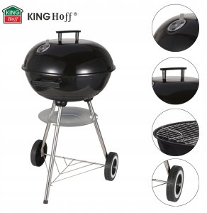 KingHoff GRILL WĘGLOWY Z POKRYWĄ 41cm KINGHOFF KH-2033 9
