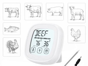 Verk Termometr do mięsa mięs z sondą kuchenny dotykowy cyfrowy do smażenia lcd 10