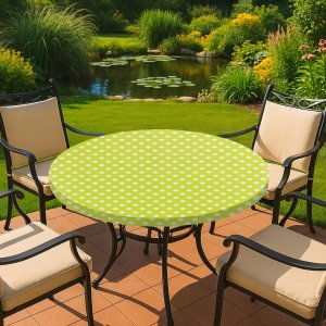 Maximex Cerata ogrodowa z gumką na okrągły stół, limonkowa, Ø 70-86 cm 3