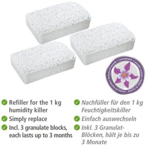 Wenko Wkład do pochłaniacza wilgoci WENKO, 3 x 1 kg, zapach lawendowy 2