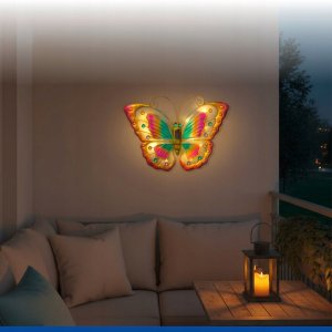 Maximex Ozdoba ogrodowa na ścianę, motyl solarny LED, 54 x 40 cm 4