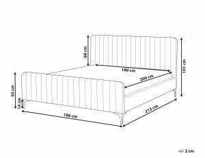 Beliani Łóżko Boucle LUNAN 180 x 200 cm Beżowy 3