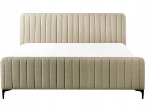 Beliani Łóżko Boucle LUNAN 180 x 200 cm Beżowy 4