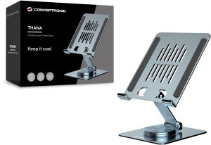 Uchwyt Conceptronic CONCEPTRONIC Uchwyt do tabletu 360°/obrotowy/regulowany wysokość szary 4