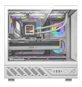 Obudowa Darkflash Obudowa komputerowa DarkFlash DS950 (biała) + 6 wentylatorów 3