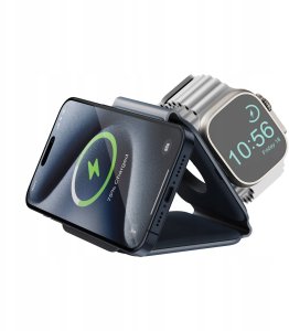 Ładowarka Energea Ładowarka indukcyjna Bazic GoMag Trio    Plus składana 3w1 15W Fast Charging MagSafe granatowy 2