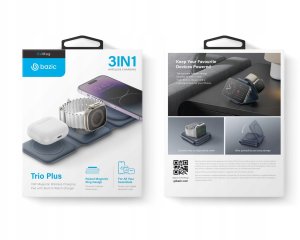 Ładowarka Energea Ładowarka indukcyjna Bazic GoMag Trio    Plus składana 3w1 15W Fast Charging MagSafe granatowy 7