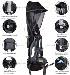 Guto GUTO HIKING RAM SPORTOWE NOSIDŁO TURYSTYCZNE GREY, EAN 5906667740776 3