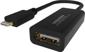 Adapter USB Vision  TC-USBCDP8K USB-C - DisplayPort Czarny  (TC-USBCDP8K/BL) 2