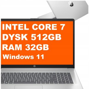 Laptop HP Pavilion 17-cn4047nr / 17" / Core 7 / 32GB / 512GB / Win 11 Srebrny (A05FXUA) 2