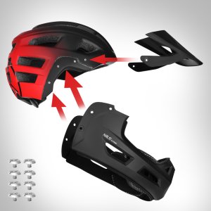 Nils Extreme MTW101 KASK CZERWONY FULL FACE M(56-58CM) NILS EXTREME 6