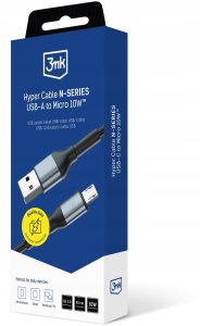 3MK Accessories - 3mk Hyper Cable N-SERIES A to Micro 50cm QC 3.0 5V/2A 10W Black 3