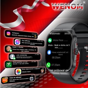 Smartwatch Wenom Zegarek Smartwatch Wenom AMOLED NFC Bluetooth Sportowy, Wodoodporny Menu PL 5