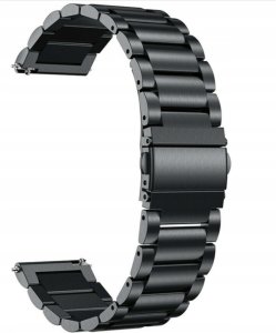 Wenom Bransoleta STALOWA Nierdzewna CZARNY DO SMARTWATCH uniwersalny 22mm Wenom 3