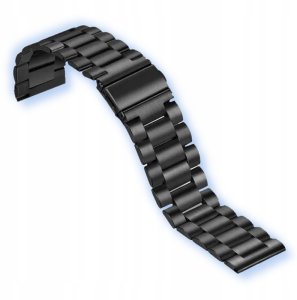 Wenom Bransoleta STALOWA Nierdzewna CZARNY DO SMARTWATCH uniwersalny 22mm Wenom 7