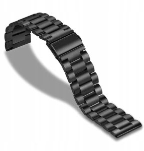 Wenom Bransoleta STALOWA Nierdzewna CZARNY DO SMARTWATCH uniwersalny 22mm Wenom 9