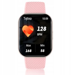 Smartwatch Wenom Smartwatch męski / damski - rozmowy, sport, zdrowie, IP68, Różowy Ciśnienie 6