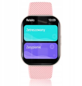 Smartwatch Wenom Smartwatch męski / damski - rozmowy, sport, zdrowie, IP68, Różowy Ciśnienie 10