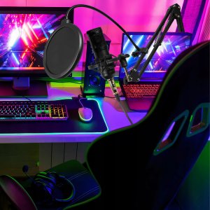 Mikrofon Retoo MIKROFON STUDYJNY USB JACK GAMINGOWY STATYW POP FILTR 5