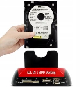 Stacja dokująca Retoo STACJA DOKUJĄCA DO DYSKÓW SATA CZYTNIK KART 2.5' 3.5' USB 3.0 12