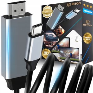 Kabel USB Retoo KABEL PRZEWÓD ADAPTER PRZEJŚCIÓWKA USB-C 3.1 TYP C DO HDMI 4K MHL 200cm 12