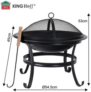 Palenisko ogrodowe KingHoff 54cm z pokrywą (KH-2030) 3