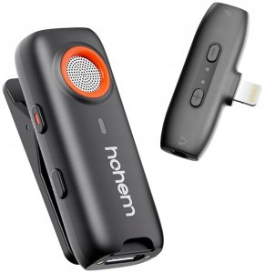 Mikrofon Hohem 2x Mikrofon Bezprzewodowy + Etui Ładujące 2TX 1RX Hohem Mic-01 USB-C TYPE-C 3
