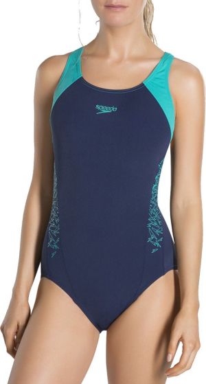 Speedo Strój kąpielowy Boom Splice Racerback Navy/Jade Green r. 32 (810822B369) 4