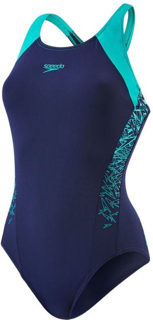 Speedo Strój kąpielowy Boom Splice Racerback Navy/Jade Green r. 32 (810822B369) 8