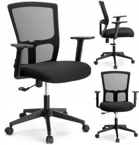 Krzesło biurowe Szchara FOTEL BIUROWY ERGONOMICZNY OBROTOWY KRZESŁO BIUROWE DO BIURKA MIKROSIATKA 14