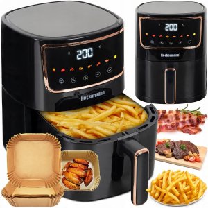 Frytkownica beztłuszczowa Heckermann FRYTKOWNICA BEZTŁUSZCZOWA FRYTOWNICA PIEKARNIK AIR FRAYER DUŻA 1800W 4,7L 14