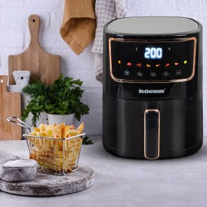 Frytkownica beztłuszczowa Heckermann FRYTKOWNICA BEZTŁUSZCZOWA FRYTOWNICA PIEKARNIK AIR FRAYER DUŻA 1800W 4,7L 2