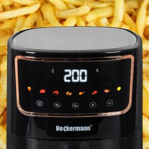 Frytkownica beztłuszczowa Heckermann FRYTKOWNICA BEZTŁUSZCZOWA FRYTOWNICA PIEKARNIK AIR FRAYER DUŻA 1800W 4,7L 4