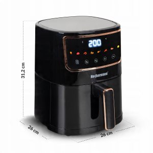 Frytkownica beztłuszczowa Heckermann FRYTKOWNICA BEZTŁUSZCZOWA FRYTOWNICA PIEKARNIK AIR FRAYER DUŻA 1800W 4,7L 6
