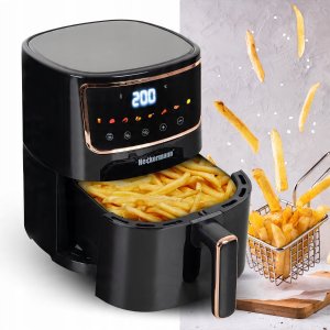 Frytkownica beztłuszczowa Heckermann FRYTKOWNICA BEZTŁUSZCZOWA FRYTOWNICA PIEKARNIK AIR FRAYER DUŻA 1800W 4,7L 7
