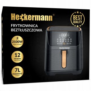 Frytkownica beztłuszczowa Heckermann FRYTKOWNICA BEZTŁUSZCZOWA FRYTOWNICA PIEKARNIK AIR FRAYER DUŻA 2100W 7L 5