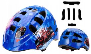 Meteor Kask Rowerowy Regulowany Na Rower Dla Chłopca Wentylowany Ochronny METEOR 12