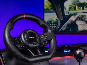 Kierownica Tracer Kierownica TRACER SimRacer Manual Gearbox 6in1(PC/PS4/PS3/Xone/X360) Pedały 9