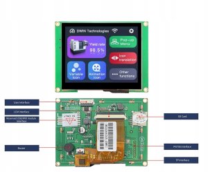 Monitor Technologia Dotyku LCD 3.5" 320x240 pojemnościowy dot. DWIN HMI 4
