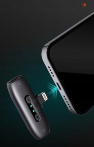Mikrofon Hohem Mikrofon Bezprzewodowy Etui Ładujące 2TX 1RX Hohem Mic-01 iPhone Lightning 4